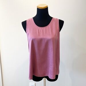 Lunya Washable Silk Tulip Back Tank Top